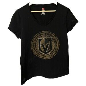 Vegas Golden Knights Women's Medium V Neck T-Shirt NHL